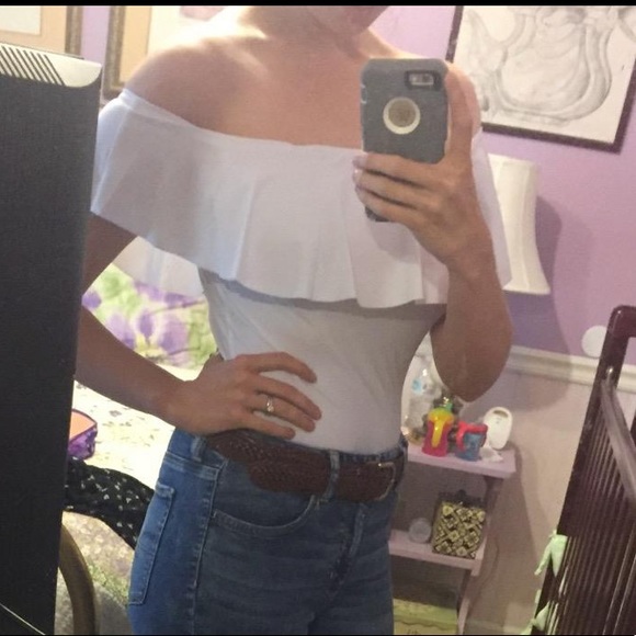 ASOS White Ruffle Bodysuit - Picture 4 of 4